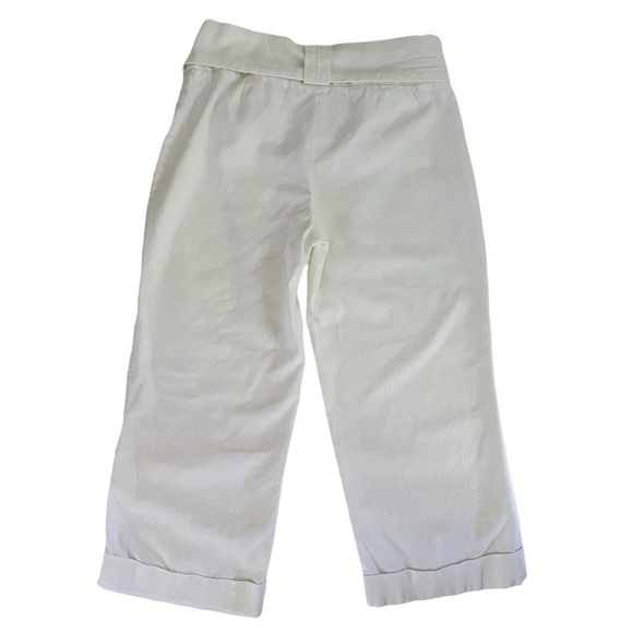 LE Chateau Wide Leg Linen Blend Cropped Capri Pants - Picture 10 of 13